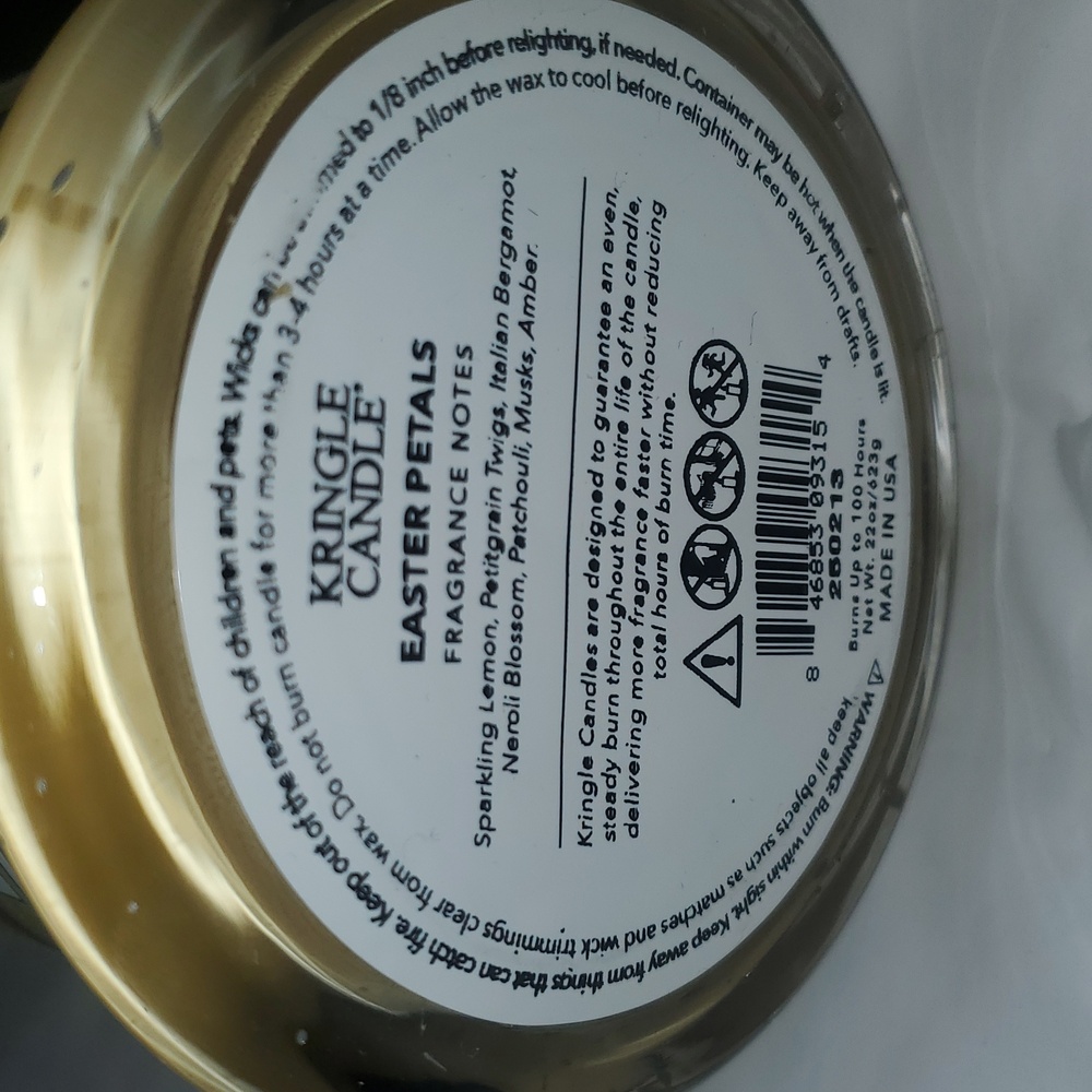 Kringle Yankee Candle Easter Petals 22oz large new 2 Wick - Picture 3 of 5